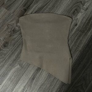 Dynamite asymmetrical top tan beige